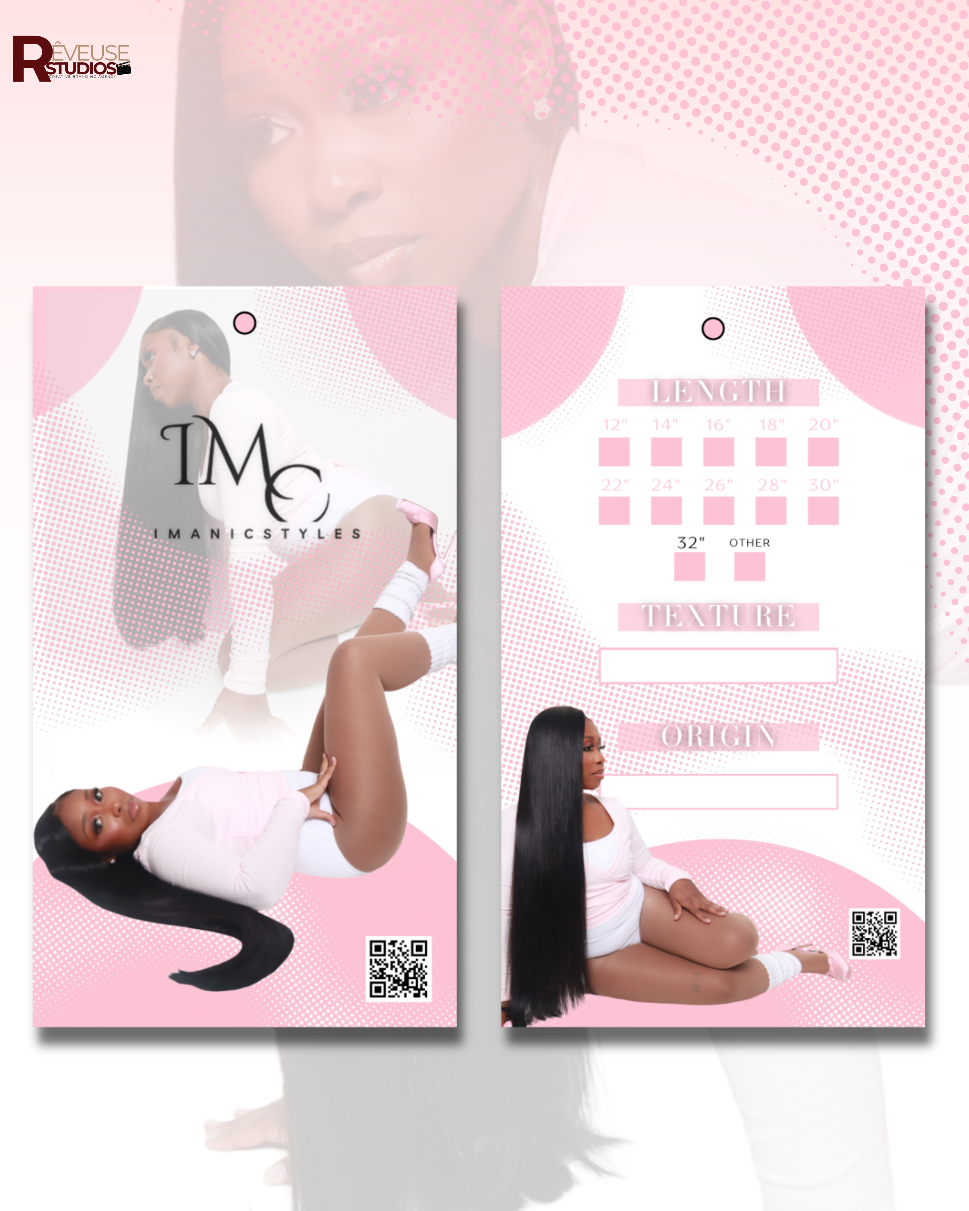 HAIR TAG CARD DESIGN