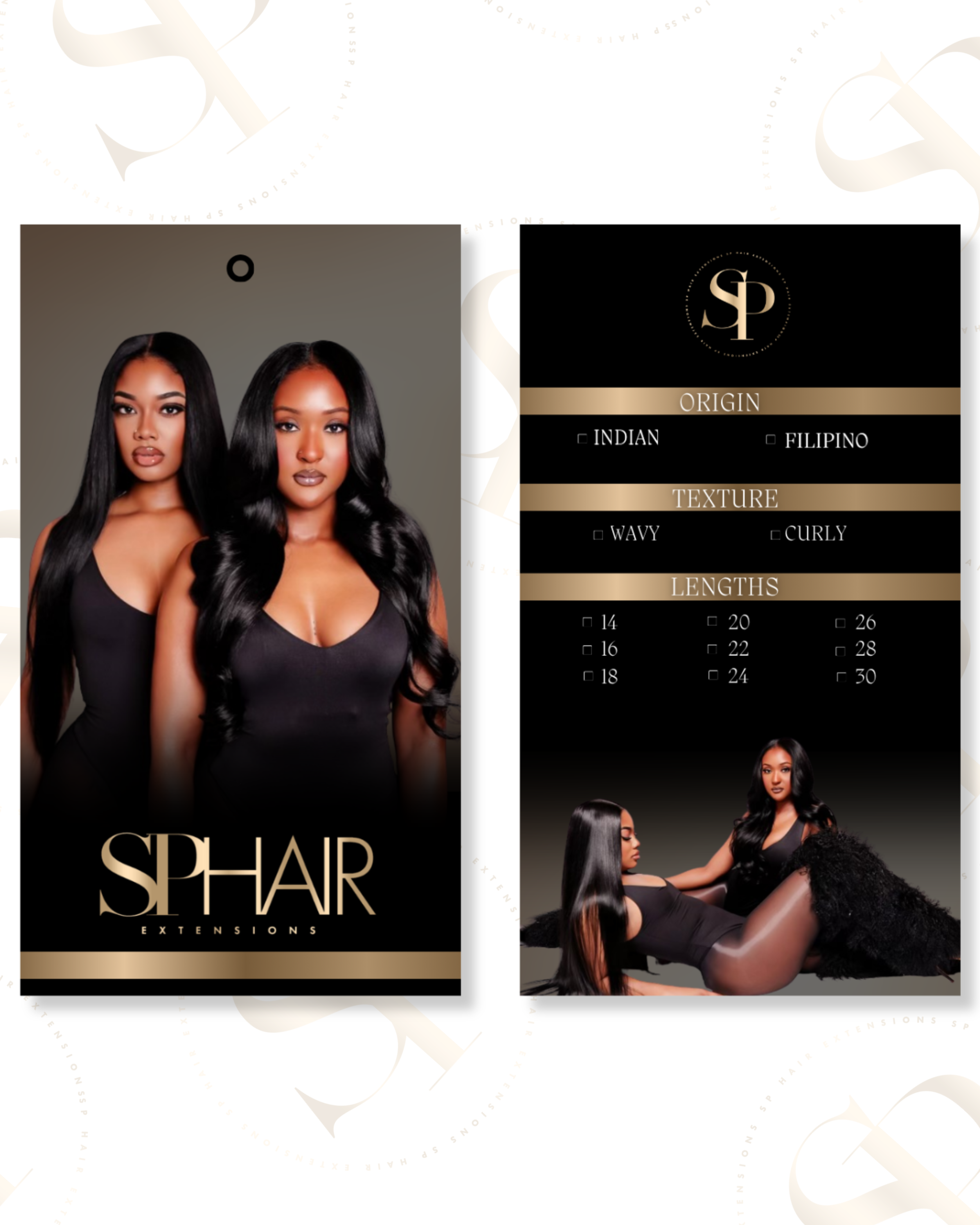 HAIR TAG CARD DESIGN